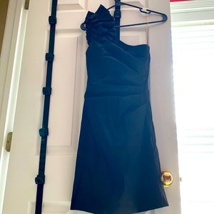 Black one shoulder cocktail dress